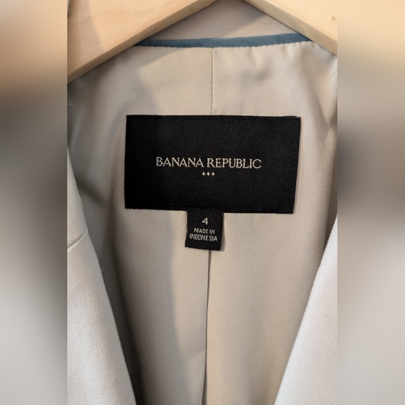 Banana Republic Women’s Cotton Blend Blazer, Khaki - Size 4 - Picture 2 of 6